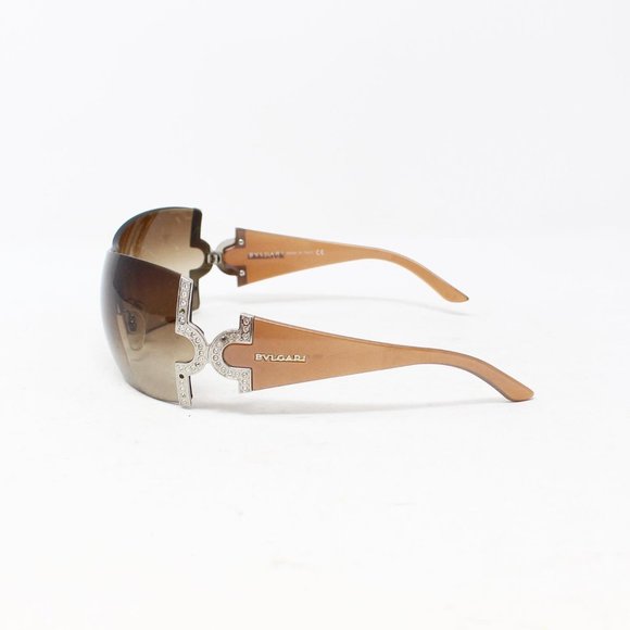 BVLGARI Brown Round Over Sized Sunglasses